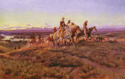 Charles M Russell Men of the Open Range Germany oil painting art